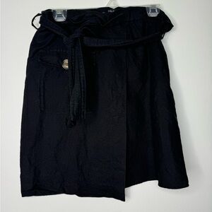 Zara linen single pocket high waist skirt size small